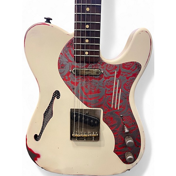 Used James Trussart deluxe steelcaster Cream Hollow Body Electric Guitar