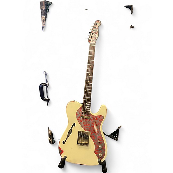 Used James Trussart deluxe steelcaster Cream Hollow Body Electric Guitar