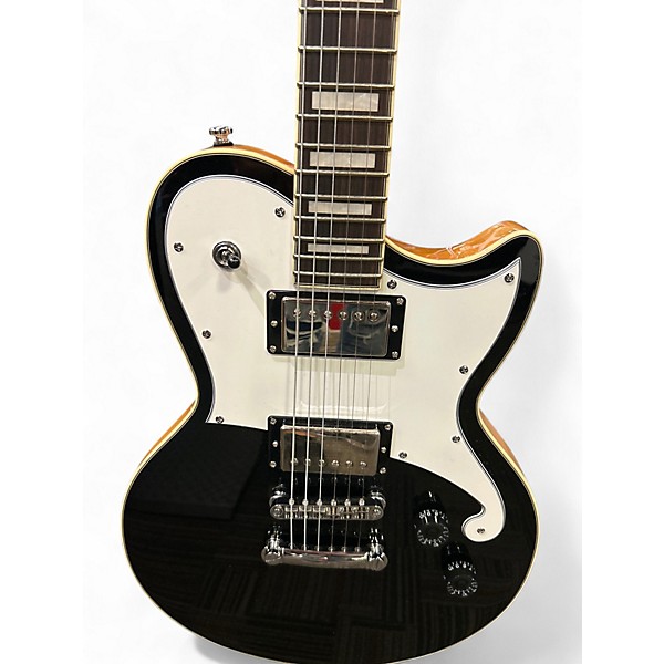 Used D'Angelico PREMIER ATLANTIC Black Solid Body Electric Guitar