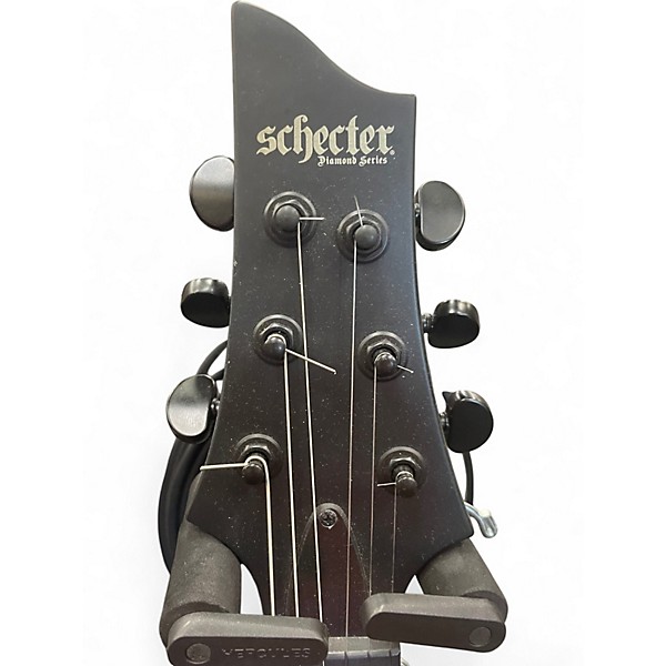 Used Schecter Guitar Research DIAMOND C1 BLACKOUT Black Solid Body Electric Guitar