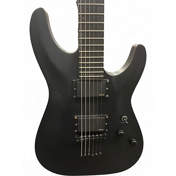 Used Schecter Guitar Research DIAMOND C1 BLACKOUT Black Solid Body Electric Guitar