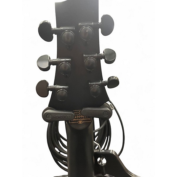 Used Schecter Guitar Research DIAMOND C1 BLACKOUT Black Solid Body Electric Guitar