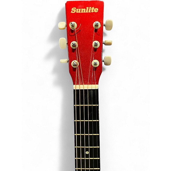 Used Sunlite acoustic Candy Apple Red Acoustic Guitar