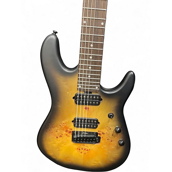 Used Sterling by Music Man Jason Richardson Signature 7 string 3 Tone Sunburst Solid Body Electric Guitar