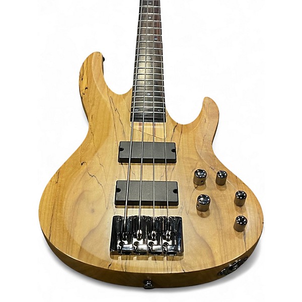 Used ESP LTD B204SM Spalted Maple Electric Bass Guitar