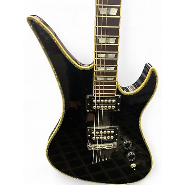Used Schecter Guitar Research Avenger Standard Black Solid Body Electric Guitar