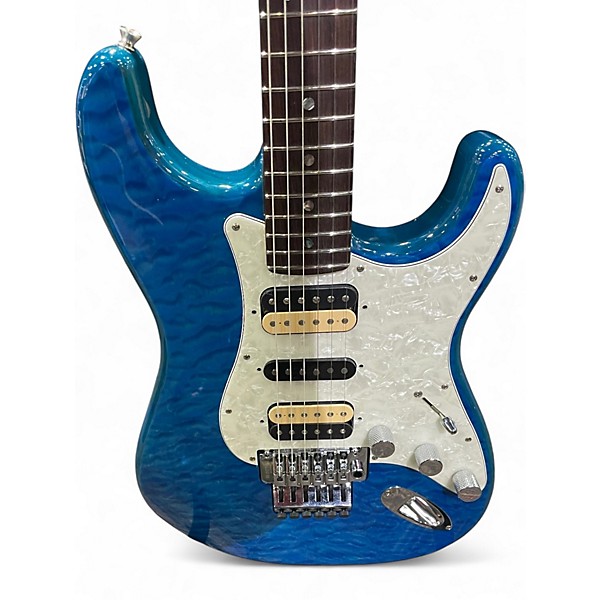 Used Fender Michiya Haruhata Stratocaster Blue Solid Body Electric Guitar