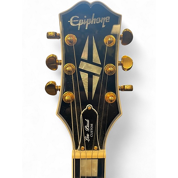 Used Epiphone Les Paul Custom Ebony Solid Body Electric Guitar