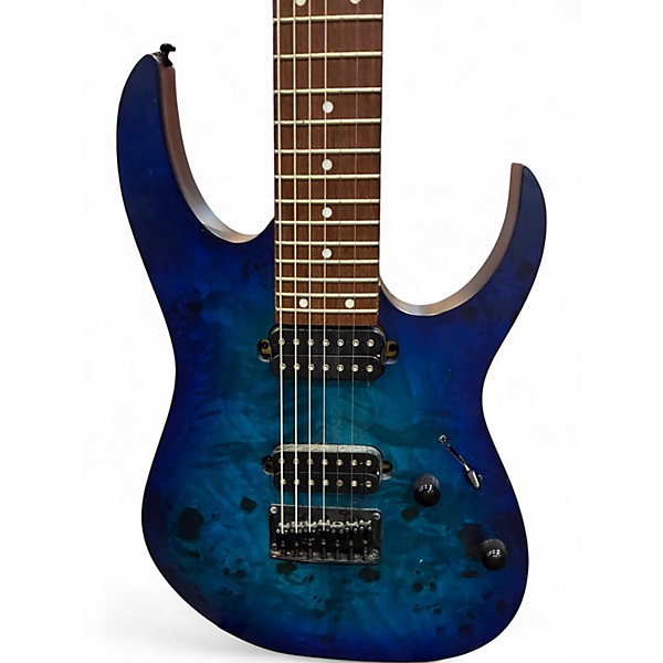 Used Ibanez RG7421PB Blue Solid Body Electric Guitar