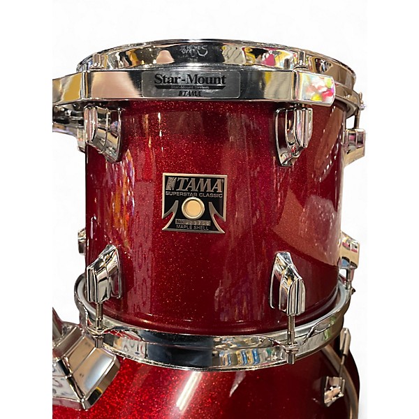 Used TAMA 5 Piece SUPERSTAR CLASSIC MAPLE Red Drum Kit