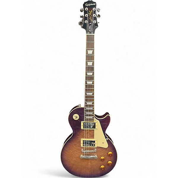 Used 2012 Epiphone LES PAUL STANDARD PRO Trans Purple Solid Body Electric Guitar