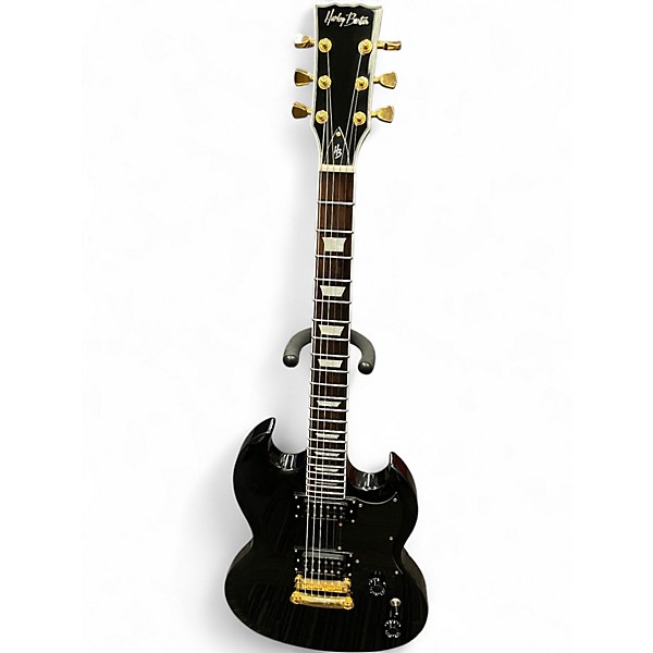 Used Harley Benton DC CUSTOM Black Solid Body Electric Guitar