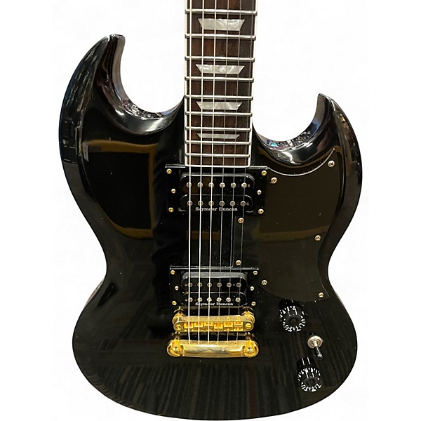 Used Harley Benton DC CUSTOM Black Solid Body Electric Guitar