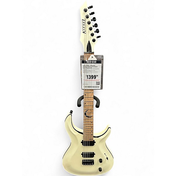 Used Kiesel Crescent Antique White Solid Body Electric Guitar