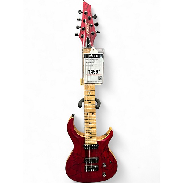 Used Kiesel CRESCENT 7 Trans Red Solid Body Electric Guitar