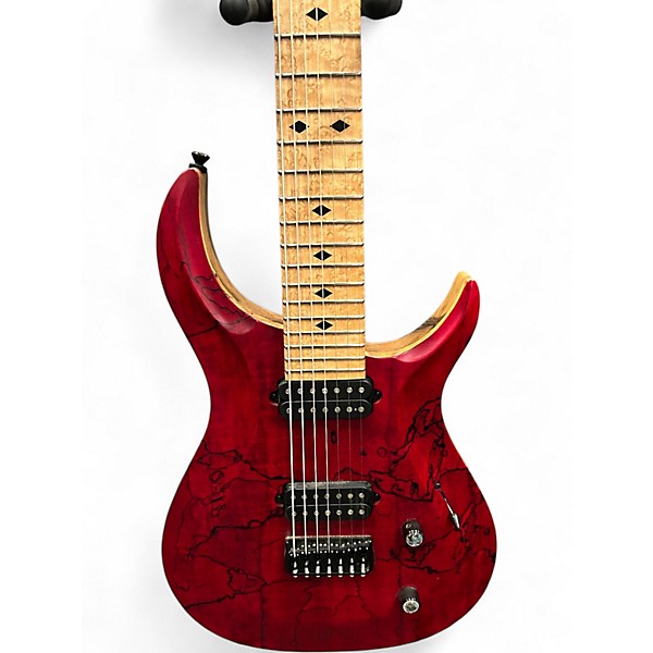 Used Kiesel CRESCENT 7 Trans Red Solid Body Electric Guitar