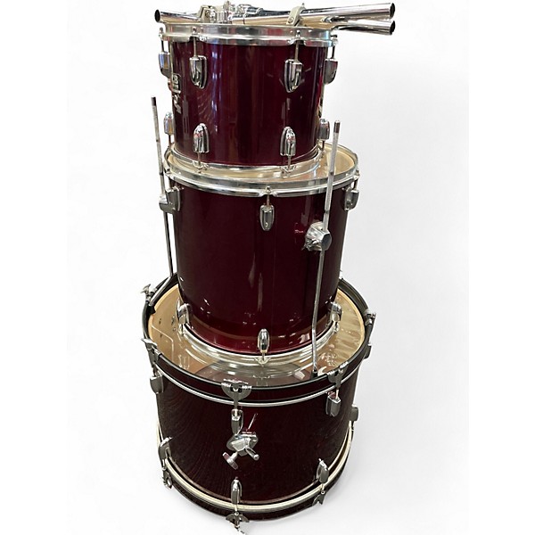 Used CB Percussion 5 Piece SP Series Burgundy Drum Kit