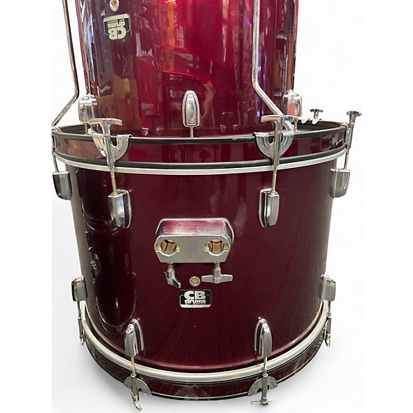 Used CB Percussion 5 Piece SP Series Burgundy Drum Kit