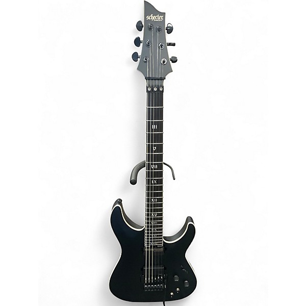 Used 2025 Schecter Guitar Research C-1 FR-S SLS Elite Evil Twin Black Solid Body Electric Guitar