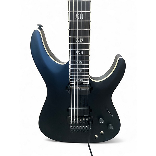 Used 2025 Schecter Guitar Research C-1 FR-S SLS Elite Evil Twin Black Solid Body Electric Guitar
