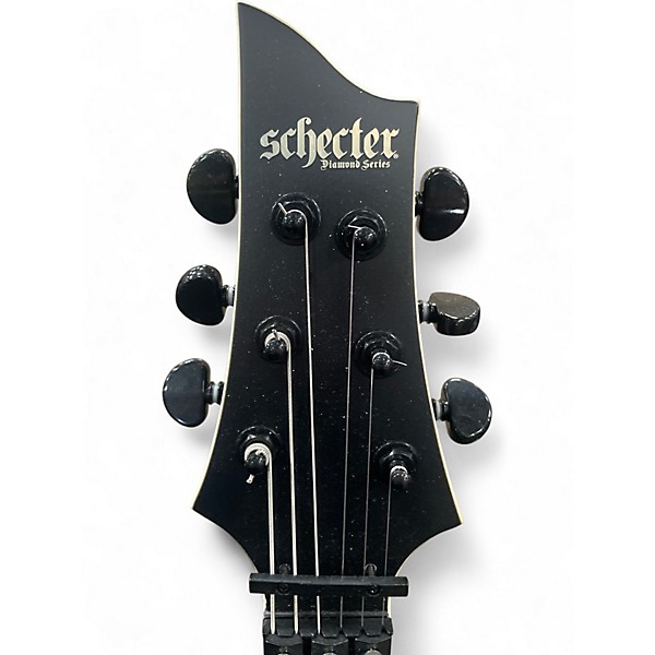 Used 2025 Schecter Guitar Research C-1 FR-S SLS Elite Evil Twin Black Solid Body Electric Guitar