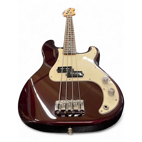 Used Fender STANDARD PRECISION BASS Burgundy Electric Bass Guitar