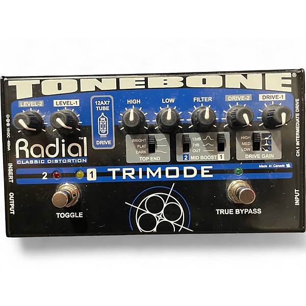 Used Radial Engineering Trimod 2Ch Tonebone Classic Distortion Effect Pedal