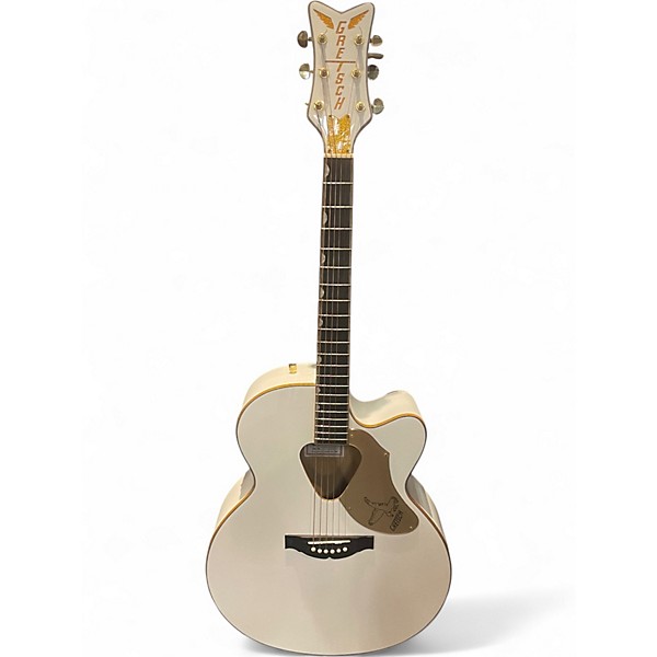 Used Gretsch Guitars G5022C Rancher Falcon White Acoustic Electric Guitar