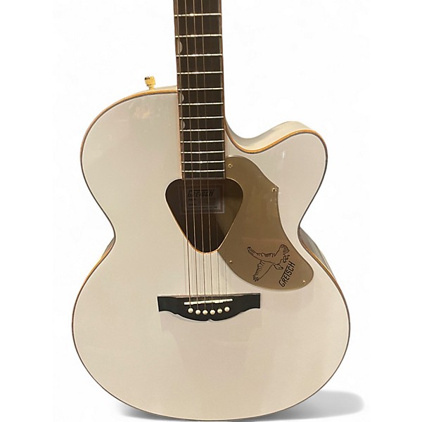 Used Gretsch Guitars G5022C Rancher Falcon White Acoustic Electric Guitar