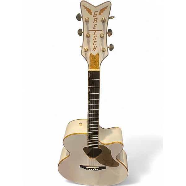Used Gretsch Guitars G5022C Rancher Falcon White Acoustic Electric Guitar
