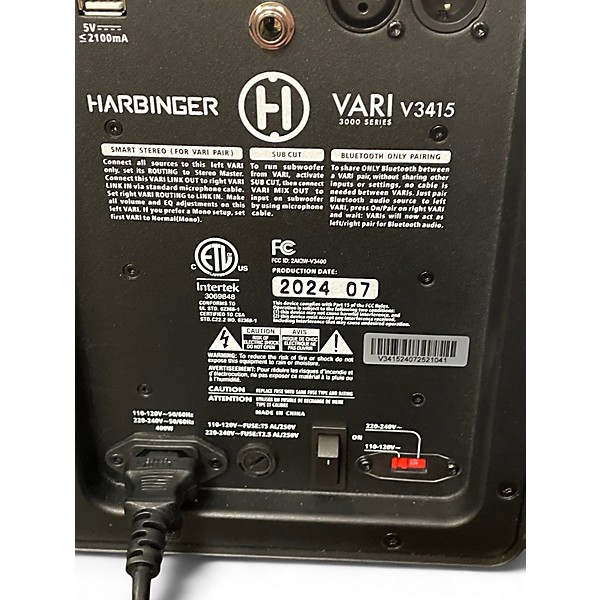 Used Harbinger Vari V3415 Powered Speaker