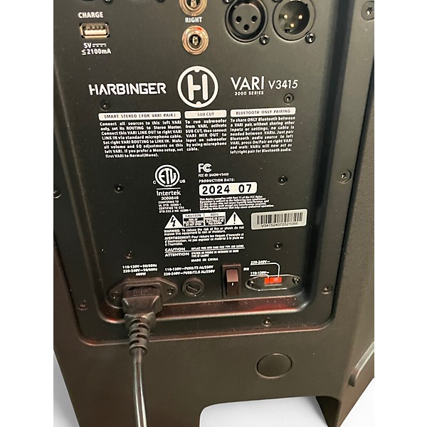 Used Harbinger Vari V3415 Powered Speaker