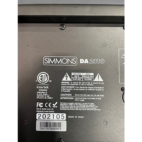 Used Simmons DA2110 Drum Amplifier