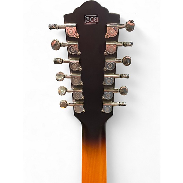 Used Guild F-2512E Deluxe 3 Color Sunburst 12 String Acoustic Guitar