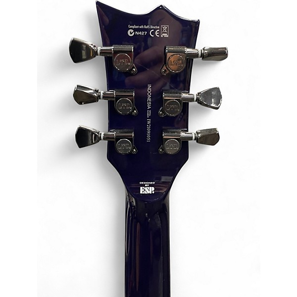 Used ESP EC1000 Deluxe Ocean Blue Burst Solid Body Electric Guitar