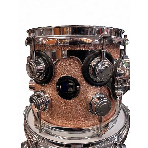 Used DW 5 Piece Collector's Series Silver Sparkle Drum Kit