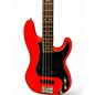 Used Squier AFFINITY PJ Candy Apple Red Electric Bass Guitar