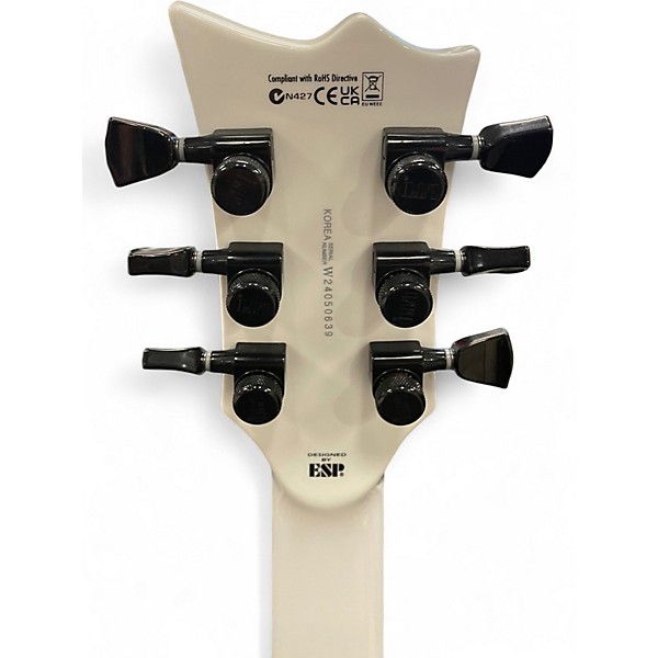 Used ESP LTD James Hetfield Signature Iron Cross Arctic White Solid Body Electric Guitar