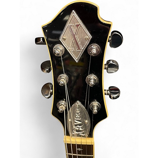 Used Xaviere X-110 Silver Oyster Pearl Solid Body Electric Guitar
