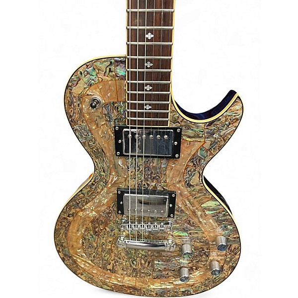 Used Xaviere X-110 Silver Oyster Pearl Solid Body Electric Guitar