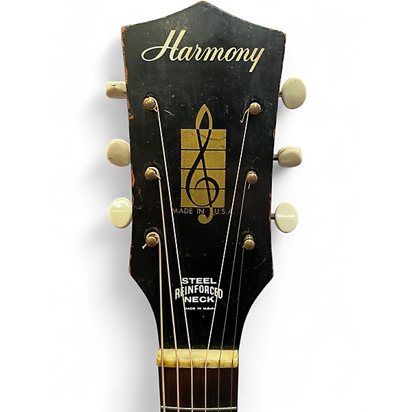 Used Harmony H165 Natural Acoustic Guitar