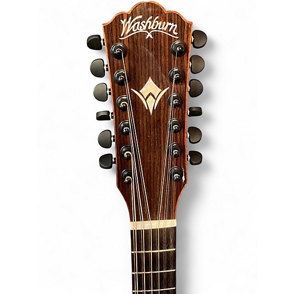 Used Washburn WCG15SCE12-0 Natural 12 String Acoustic Electric Guitar
