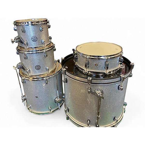 Used Mapex 5 Piece Horizon Silver Sparkle Drum Kit