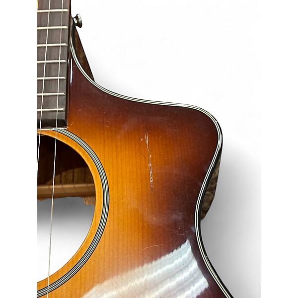 Used Breedlove Discovery Concert Cutaway Brown Sunburst Acoustic Electric Guitar