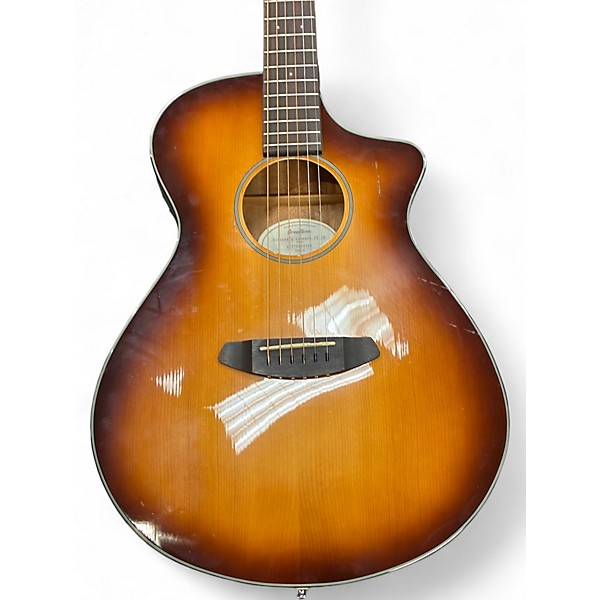 Used Breedlove Discovery Concert Cutaway Brown Sunburst Acoustic Electric Guitar