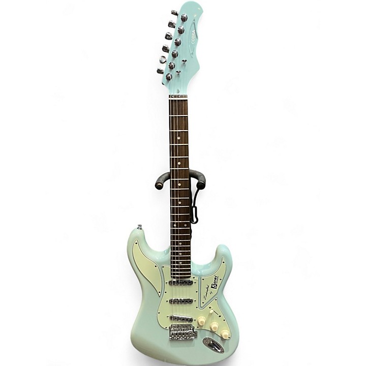 Used Burns COBRA DX Daphne Blue Solid Body Electric Guitar Daphne