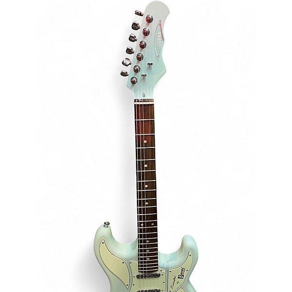 Used Burns COBRA DX Daphne Blue Solid Body Electric Guitar