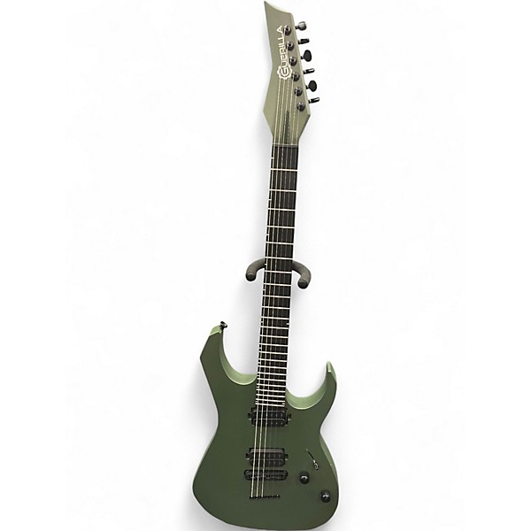 Used Guerilla M6 Green Solid Body Electric Guitar