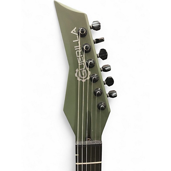Used Guerilla M6 Green Solid Body Electric Guitar