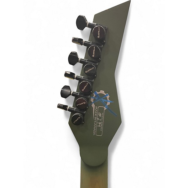 Used Guerilla M6 Green Solid Body Electric Guitar